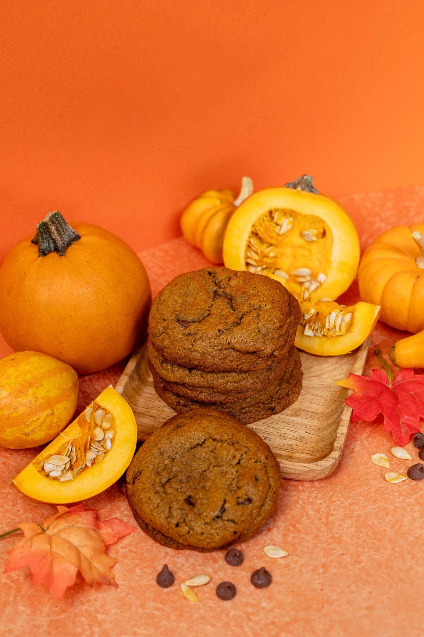Pumpkin Spice Chocolate Chip Cookies