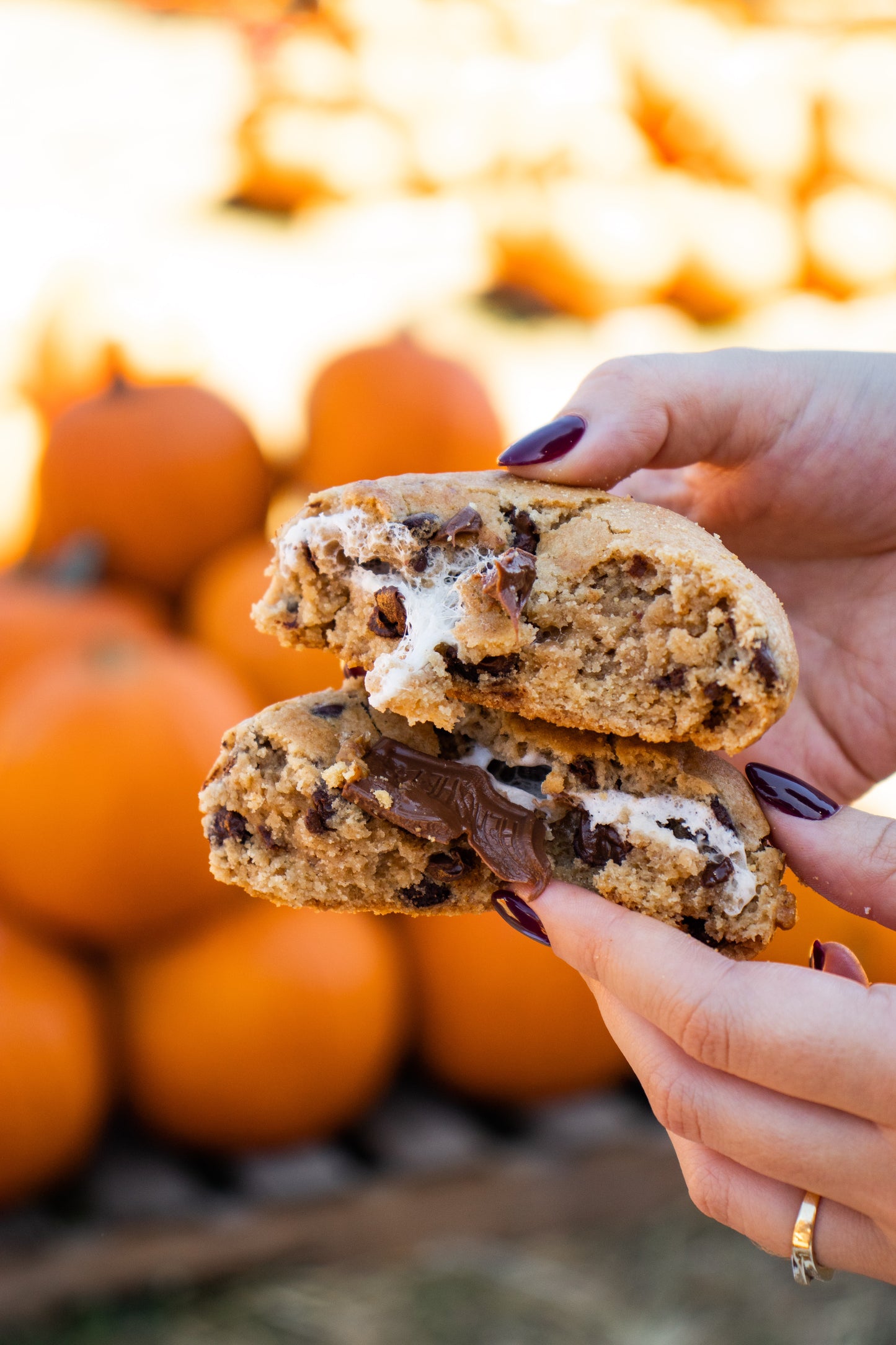 Pumpkin Spice S'mores Chunky Cookie